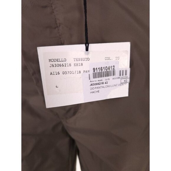 HACHE Italy Casual Pant In Military Green Packable Nwt Size Eu 42 US 6 - Picture 14 of 15